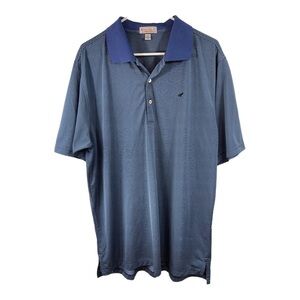 Peter Millar Polo Shirt Men's XL‎ Summer Comfort Blue Green Striped Golf